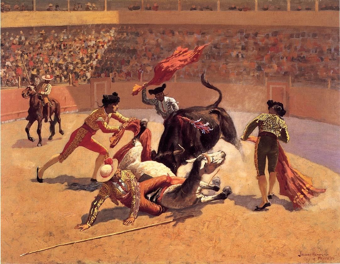 Frederic Remington Bull Fight in Mexico